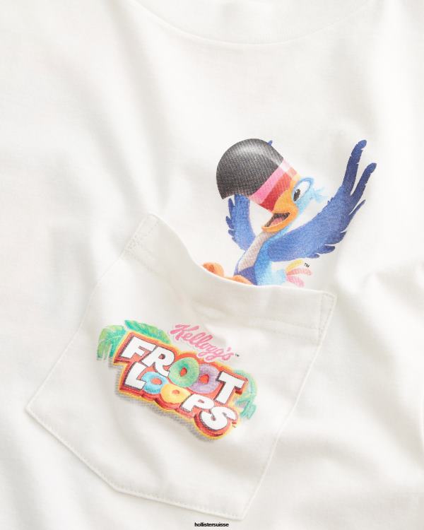 t-shirt décontracté à imprimé froot loops Hommes off white-céréales Hollister hauts RRRJX939