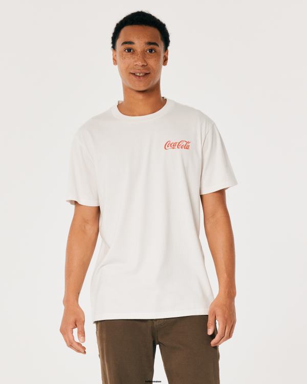 t-shirt graphique coca-cola décontracté Hommes blanc cassé-coca-cola Hollister hauts RRRJX897
