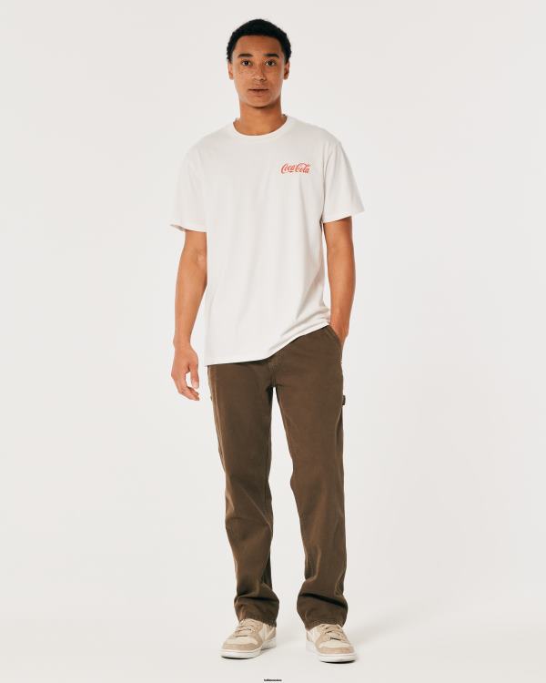 t-shirt graphique coca-cola décontracté Hommes blanc cassé-coca-cola Hollister hauts RRRJX897