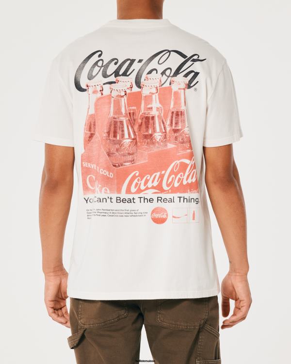 t-shirt graphique coca-cola décontracté Hommes blanc cassé-coca-cola Hollister hauts RRRJX897