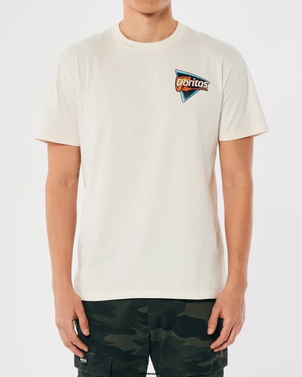 t-shirt graphique doritos cool ranch décontracté Hommes blanc cassé-doritos Hollister hauts RRRJX1007