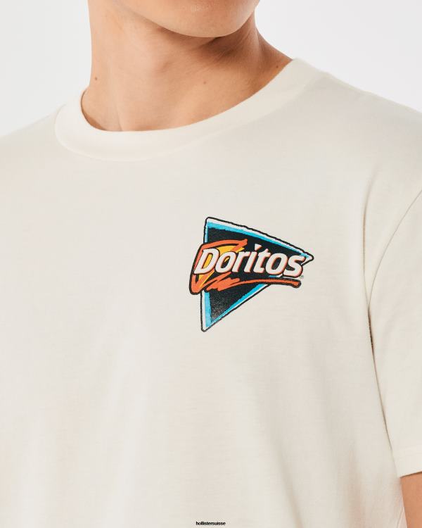 t-shirt graphique doritos cool ranch décontracté Hommes blanc cassé-doritos Hollister hauts RRRJX1007
