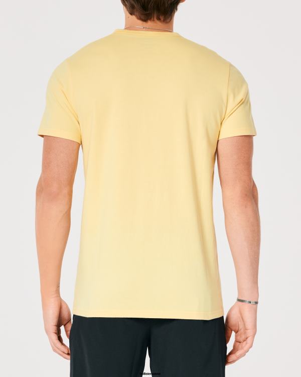 t-shirt graphique à logo Hommes jaune Hollister hauts RRRJX995