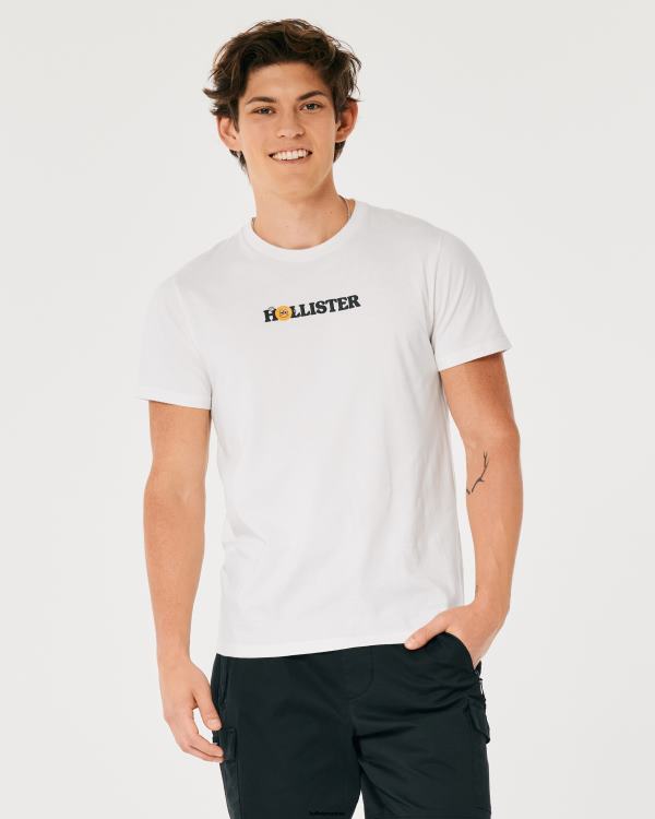 t-shirt graphique à logo Sunrise Trailhead Hommes blanc Hollister hauts RRRJX1055