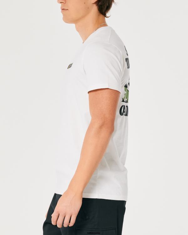 t-shirt graphique à logo Sunrise Trailhead Hommes blanc Hollister hauts RRRJX1055