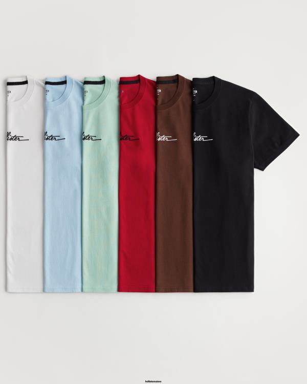 t-shirt graphique à logo, lot de 6 Hommes lot de 6 logos multiples Hollister hauts RRRJX908