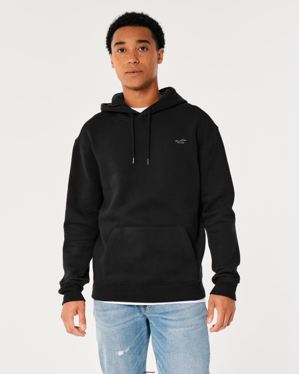 sweat à capuche feel good icon Hommes noir Hollister hauts RRRJX892