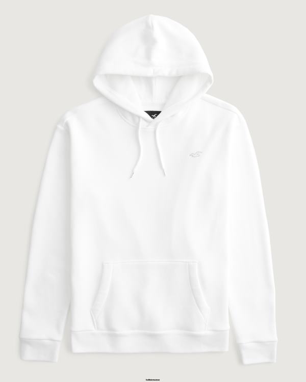 sweat à capuche iconique Hommes blanc avec icône Hollister hauts RRRJX1016