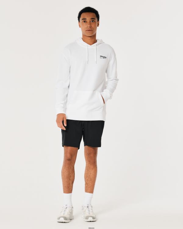 sweat à capuche à logo Hommes blanc Hollister hauts RRRJX871