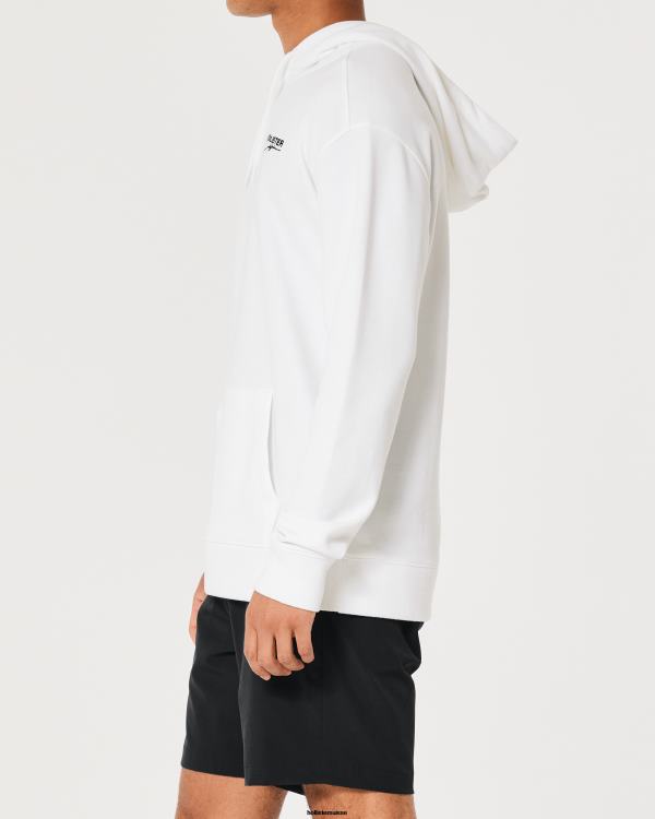 sweat à capuche à logo Hommes blanc Hollister hauts RRRJX871