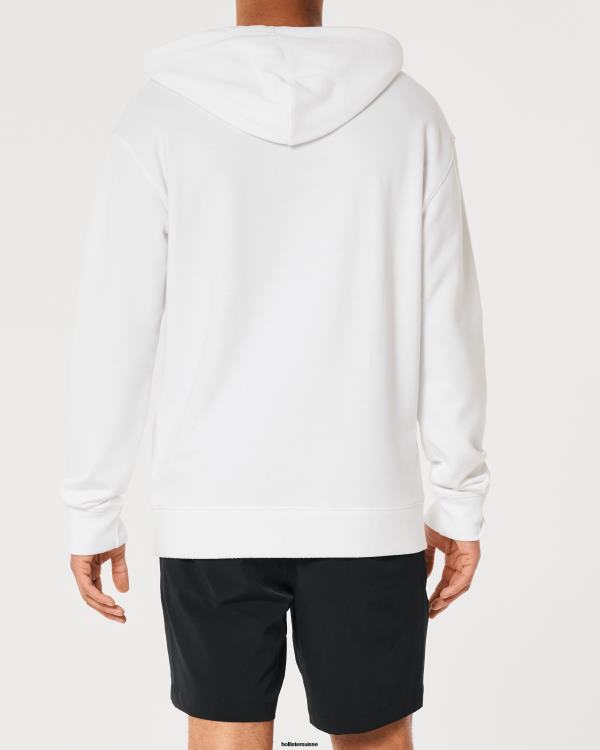 sweat à capuche à logo Hommes blanc Hollister hauts RRRJX871