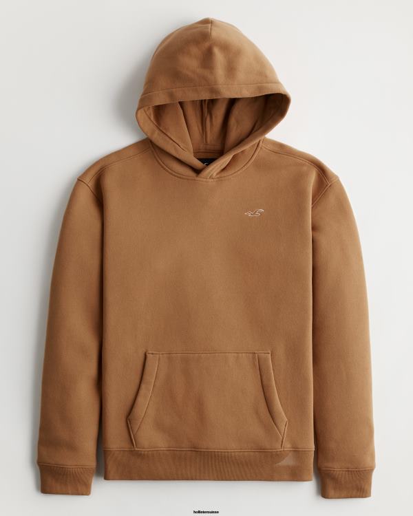 sweat à capuche à logo Hommes brun Hollister hauts RRRJX890