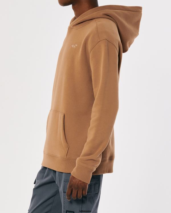 sweat à capuche à logo Hommes brun Hollister hauts RRRJX890