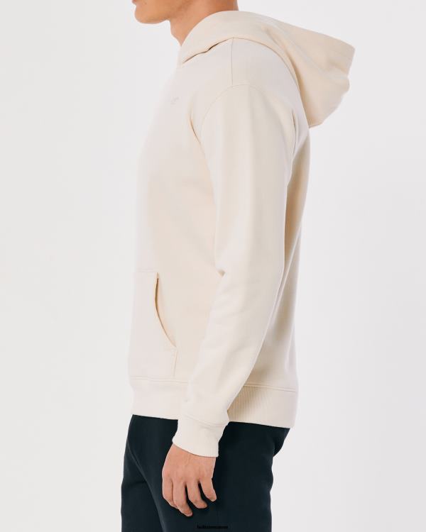 sweat à capuche à logo Hommes crème Hollister hauts RRRJX941